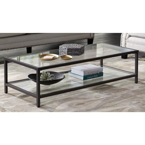 Studio Designs 54" Wide Rectangular Glass Top Coffee Table – #9d924 | Lamps  Plus | Glass Top Coffee Table, Coffee Table, Living Room Coffee Table Throughout Glass Top Coffee Tables (View 13 of 15)