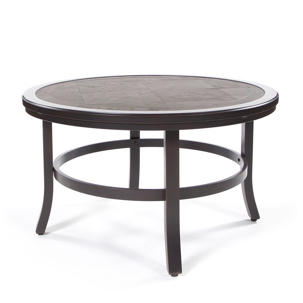Sunvilla 38" Round Faux Wood Coffee Table | Today's Patio Intended For Faux Wood Coffee Tables (View 14 of 15)