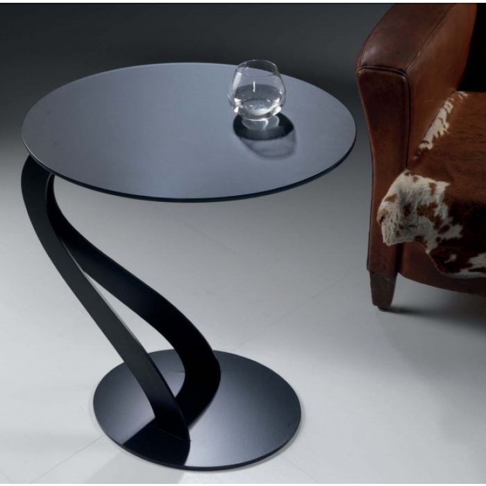 Swan Small Tablepezzani With Glass Top And Painted Steel Frame With Tempered Glass Top Coffee Tables (View 10 of 15)