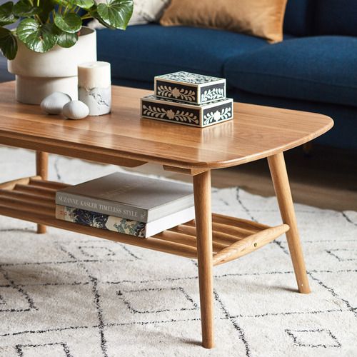 Temple & Webster Oscar Oak Coffee Table With Shelf In Coffee Tables With Shelf (View 13 of 15)