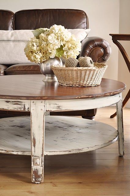 The Painted Hive | Distressed Coffee Table, Distressed Furniture, Coffee  Table Within Off White Wood Coffee Tables (View 4 of 15)