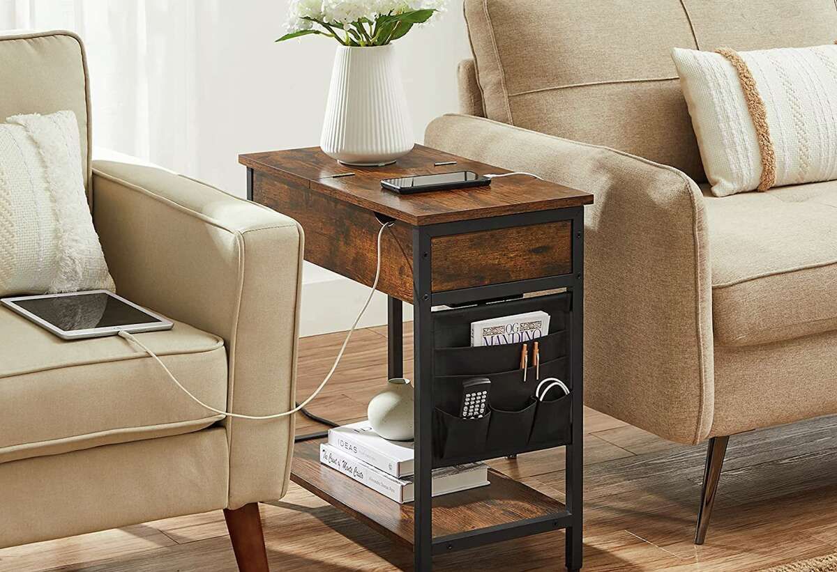 This End Table With A Charging Station Changed My Life Throughout Coffee Tables With Charging Station (View 6 of 15)