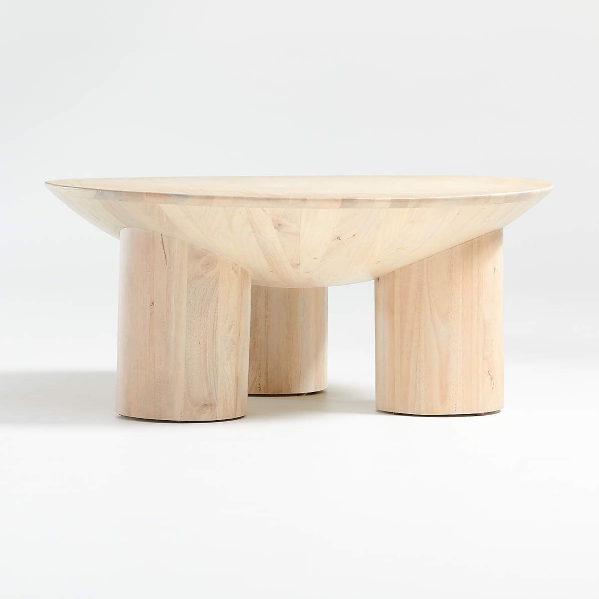 Tom Natural Three Legged Coffee Tableleanne Ford + Reviews | Crate &  Barrel Pertaining To 3 Leg Coffee Tables (View 4 of 15)