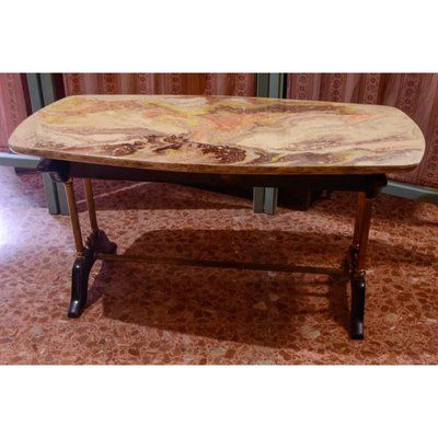 Vintage Coffee Table With Faux Marble Top, 1960s For Sale At Pamono For Faux Marble Top Coffee Tables (View 7 of 15)