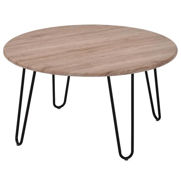 Whi Coffee Table – Faux Wood/metal –  (View 11 of 15)