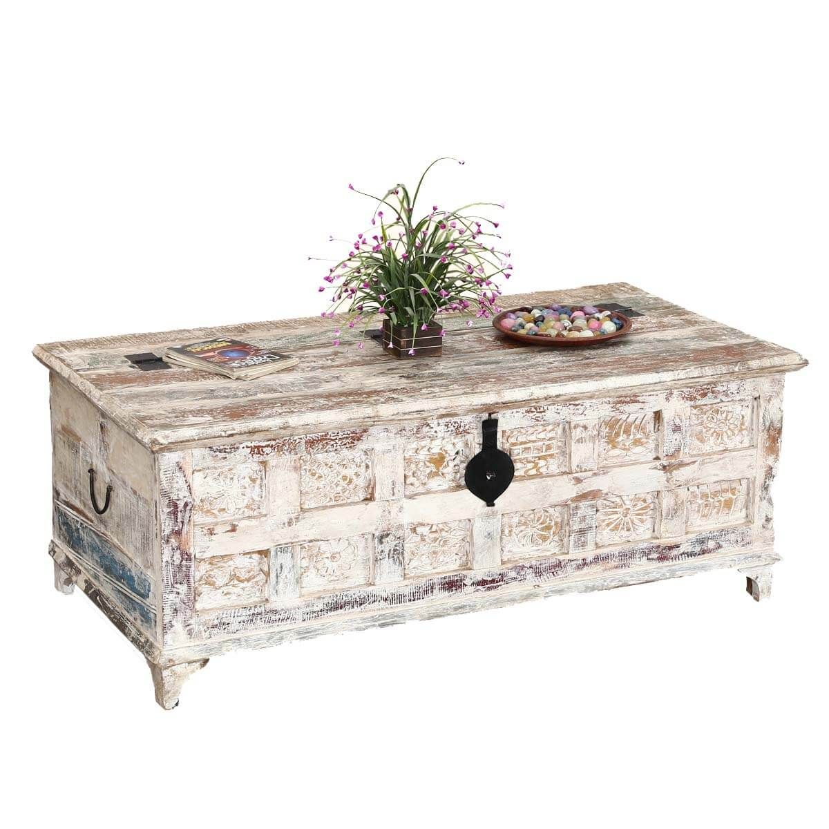 Winter Storm Farmhouse Style Solid Wood Standing Coffee Table Chest With Farmhouse Style Coffee Tables (View 6 of 15)