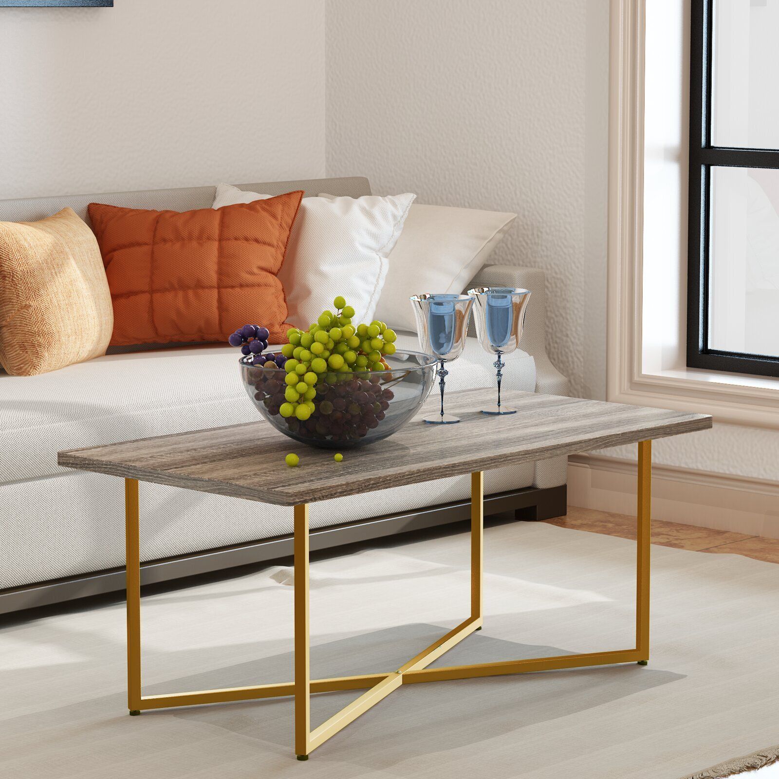 Wood And Chrome Coffee Table – Ideas On Foter Inside Faux Wood Coffee Tables (View 15 of 15)