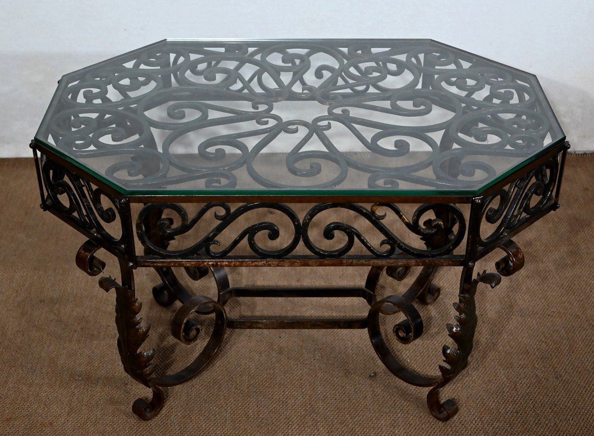 Wrought Iron Coffee Table – 1930 – Low Table In Iron Coffee Tables (View 15 of 15)