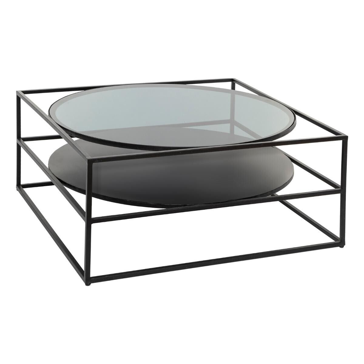 Yoho Coffee Table With Tempered Glass Top 90 X 90 Cm – Atmosphera Official  Website With Regard To Tempered Glass Coffee Tables (View 3 of 15)