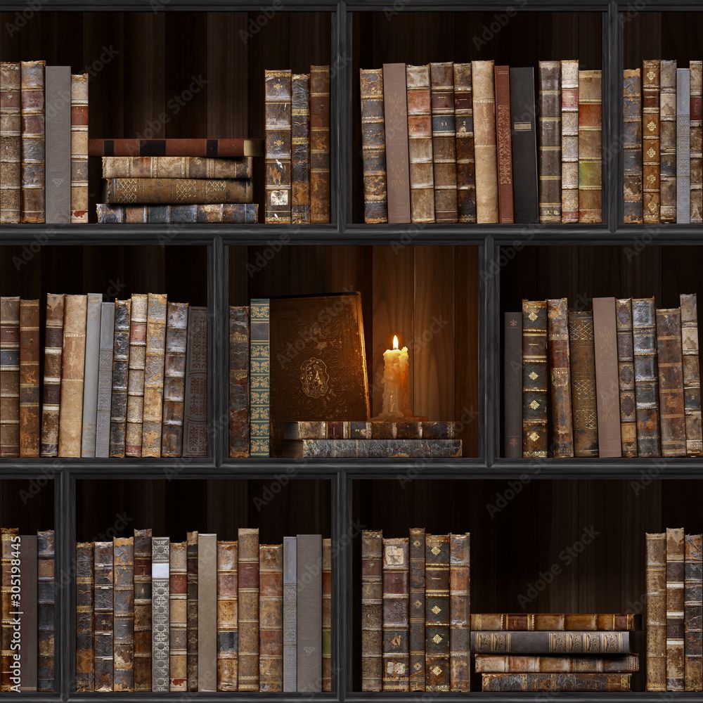 06 Of 30 Black Wood Bookshelf. Old Books Seamless Texture (vertically And  Horizontally). Tiled Bookshelf Background. Also Tiled With Other Textures  From Same Set In My Gallery. Pack (View 6 of 15)