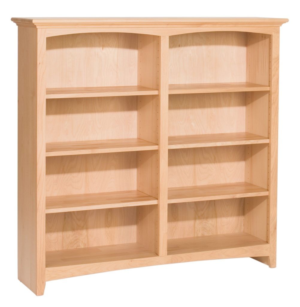 1552 48" X 48" Alder Mckenzie Bookcase | Unfinished Furniture Of Wilmington In 48 Inch Bookcases (View 14 of 15)