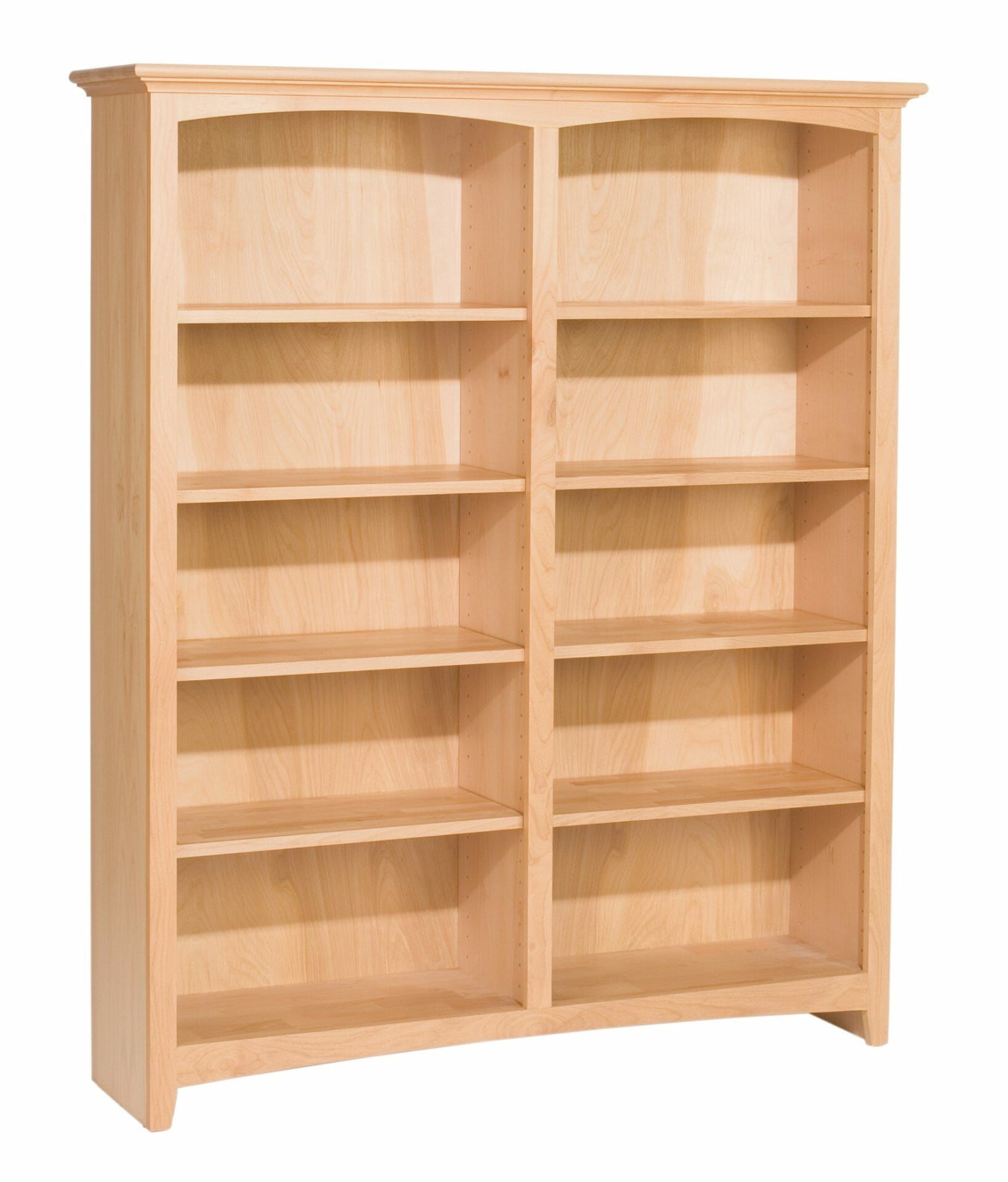 1553 60" X 48" Alder Mckenzie Bookcase | Unfinished Furniture Of Wilmington With Regard To 60 Inch Bookcases (View 15 of 15)