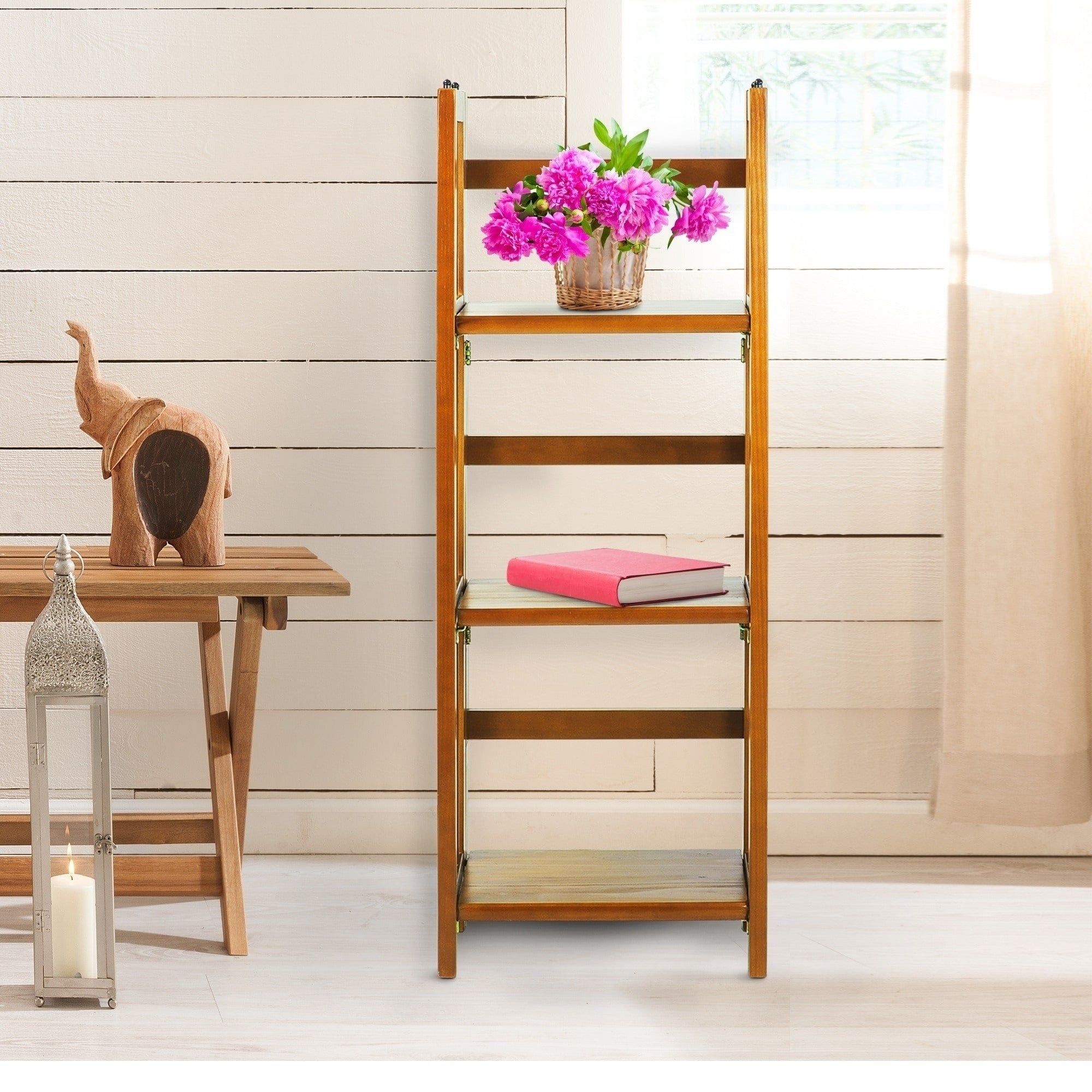3 Shelf Folding 14 Inch Wide Bookcase – On Sale – Overstock – 6986462 Intended For 14 Inch Tower Bookcases (View 2 of 15)