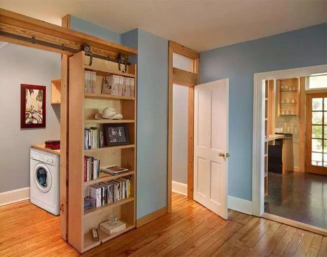 30 Clever Hidden Door Ideas That Are Practical And Fun | Decor Home Ideas | Barn  Door Bookcase, Remodel Bedroom, Bookshelf Door Within Sliding Barn Door Wall Bookcases (View 1 of 15)