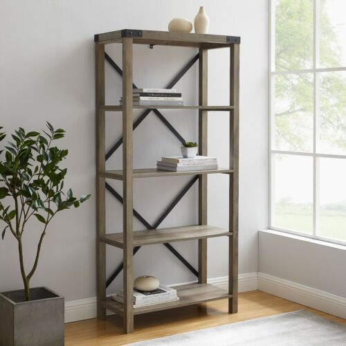 4 Shelf Bookcase 4 Tier Bookshelf Open Display Tall Bookcases And Book  Shelves | Ebay Pertaining To Four Tier Bookcases (View 10 of 15)