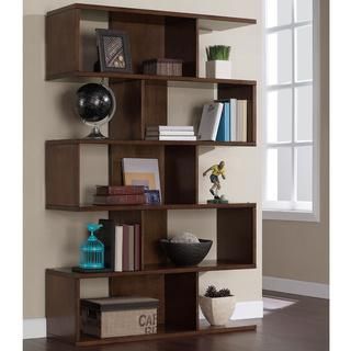 68 Inch Solid Birch Veneer Brown Bookshelf Pertaining To 68 Inch Bookcases (View 5 of 15)