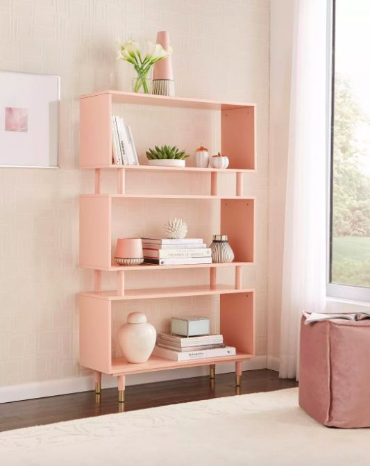A Pink Bookcase For Your Books, Magazines, And Journals (View 2 of 15)