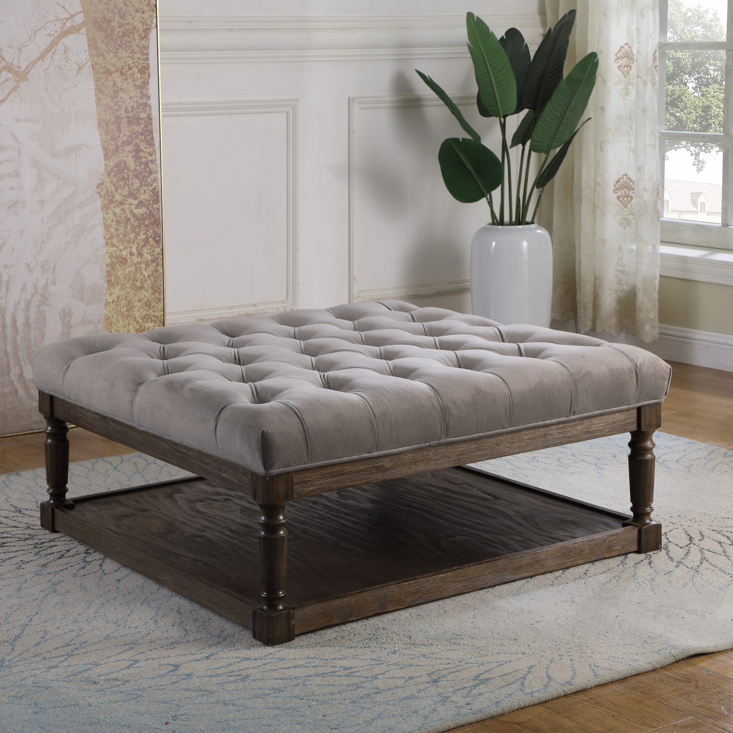 Alcott Hill® Kirkby Upholstered Ottoman & Reviews | Wayfair Within Upholstered Ottomans (View 5 of 15)