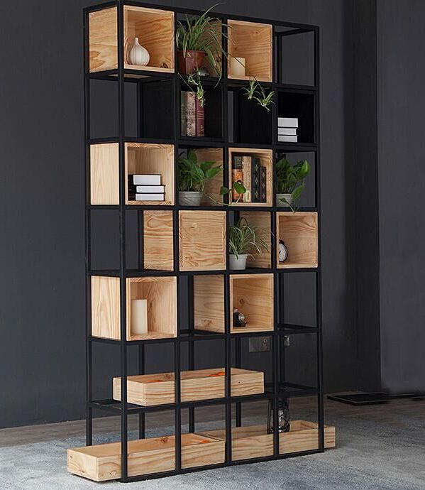 American Country Square Loft Design Shelving / Black Iron Book Shelf – Buy  Wall Shelf,industrial Shelf,modern Book Shelf Product On Alibaba Pertaining To Square Iron Bookcases (View 5 of 15)