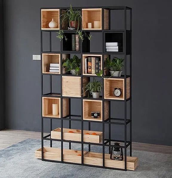 American Country Square Loft Design Shelving / Black Iron Book Shelf – Buy  Wall Shelf,industrial Shelf,modern Book Shelf Product On Alibaba With Square Iron Bookcases (View 8 of 15)