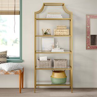 Antique Gold Bookcase | Wayfair Within Antique Gold Bookcases (View 4 of 15)