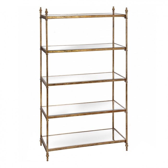 Antique Gold Large Bookshelf | Black Country Metalworks Intended For Antique Gold Bookcases (View 1 of 15)