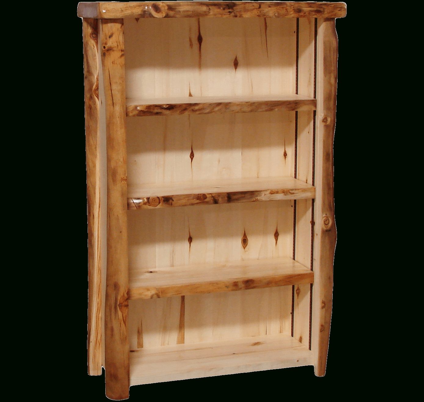 Aspen Log 60 Inch Tall Bookcase – Rustic Log Furniture Of Utah Within 60 Inch Bookcases (View 11 of 15)
