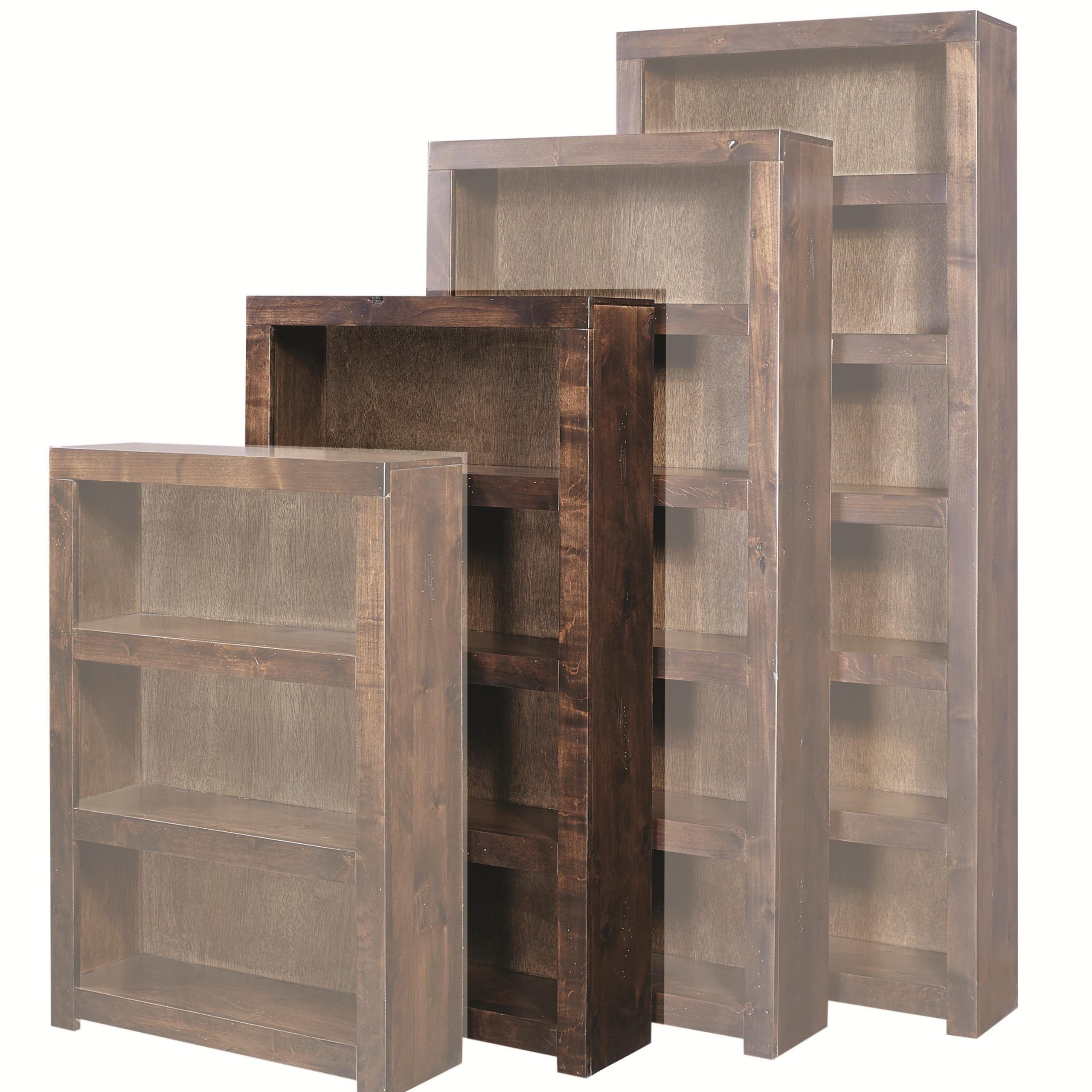 Aspenhome Contemporary Driftwood 60 Inch Bookcase With 3 Shelves | Wayside  Furniture & Mattress | Open Bookcases With Regard To 60 Inch Bookcases (View 5 of 15)