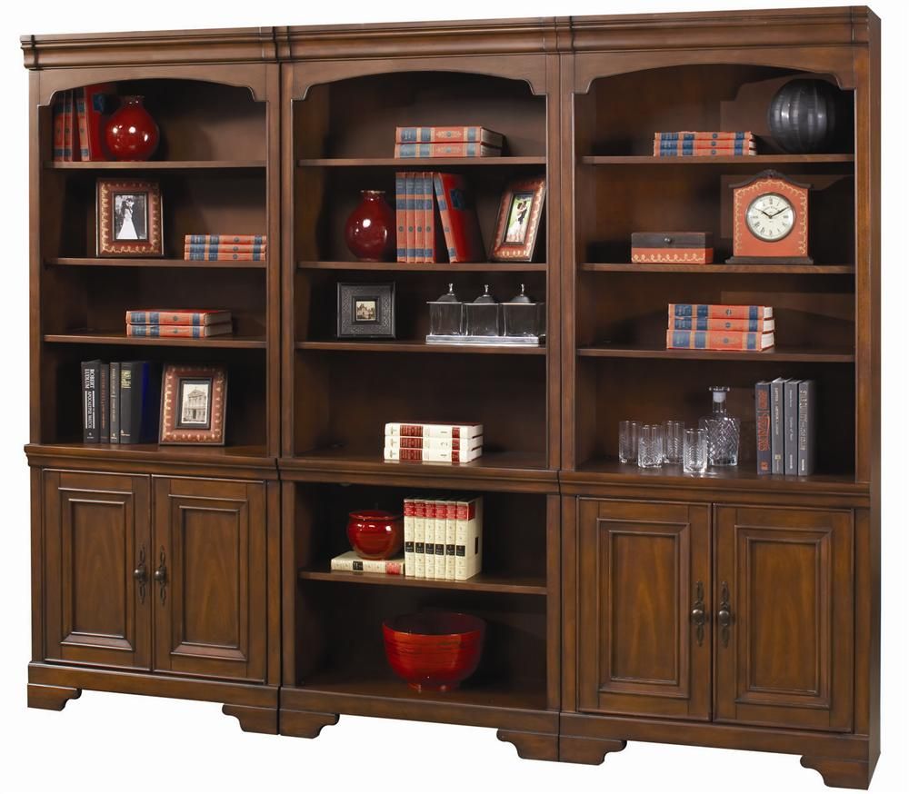 Aspenhome Richmond I40 2x332+3 Large Bookcase Wall | Dunk & Bright  Furniture | Combination Bookcases Intended For Brown Bookcases (View 5 of 15)