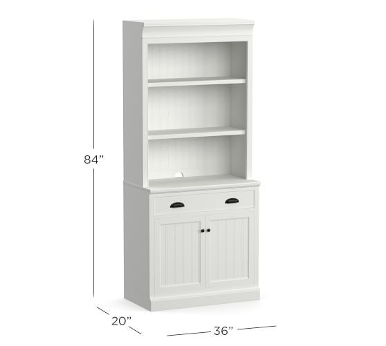 Aubrey Bookcase With Doors | Pottery Barn With Regard To Two Door Hutch Bookcases (View 7 of 15)