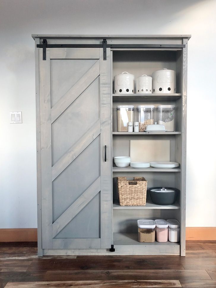 Barn Door Bookcase | Ana White Intended For Sliding Barn Door Wall Bookcases (View 7 of 15)