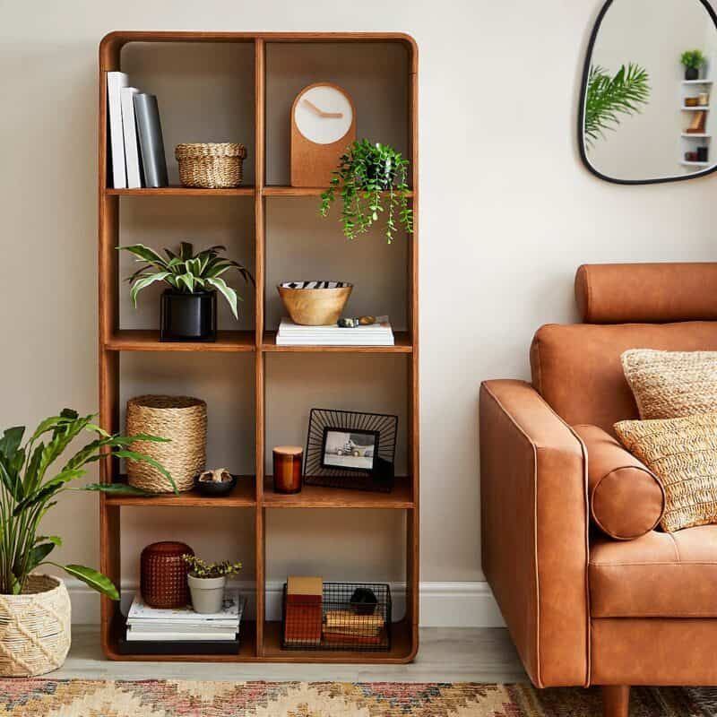 Bent Ply Shelving Unit | Dunelm Throughout Natural Brown Bookcases (View 8 of 15)
