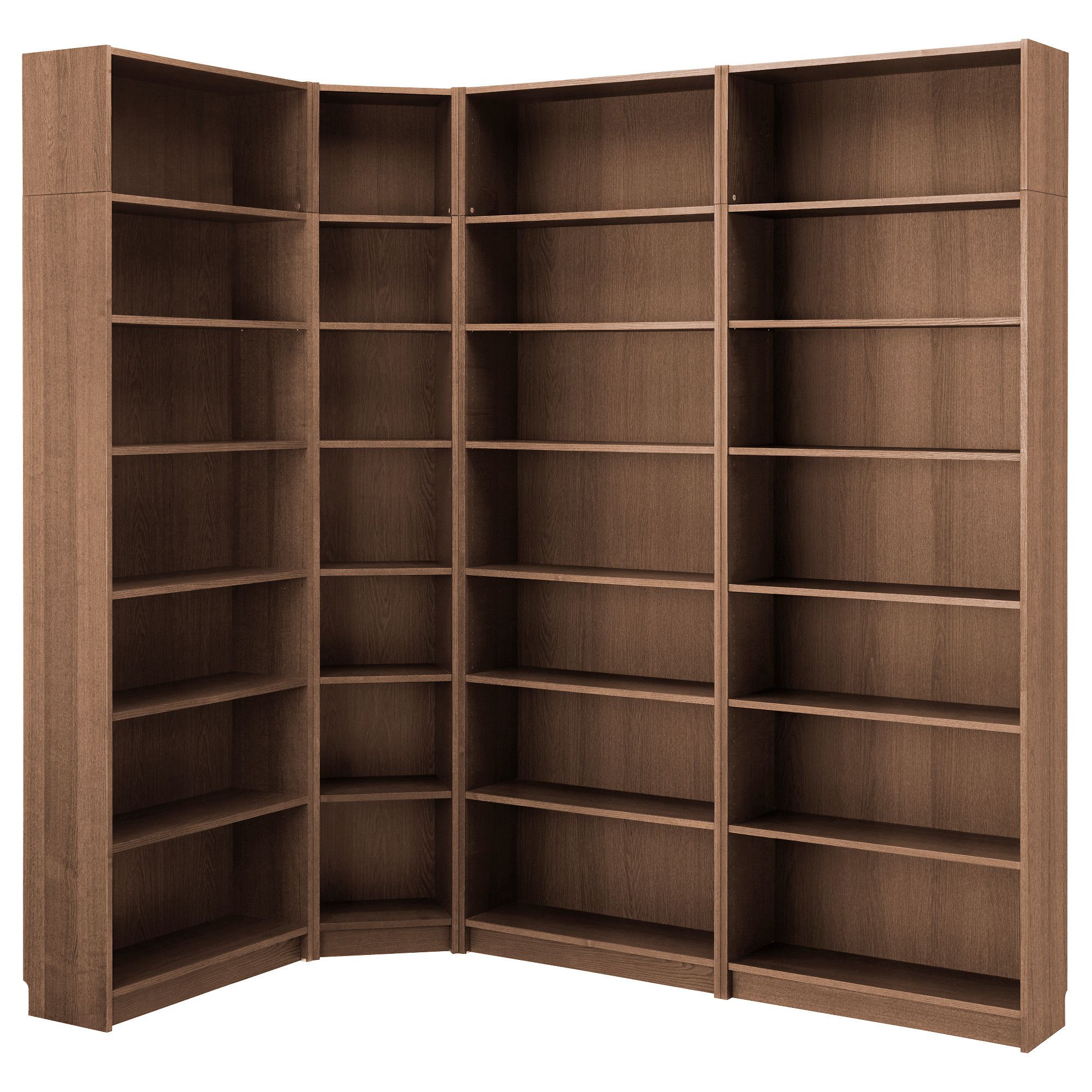 Billy Bookcase Brown Ash Veneer 215/135x28x237 Cm | Ikea Lietuva With Regard To Brown Bookcases (View 1 of 15)