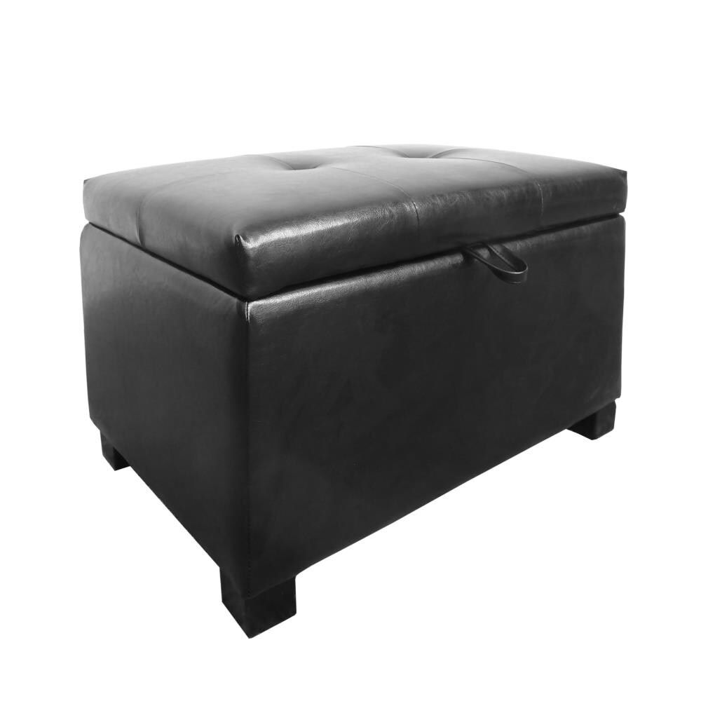 Black Faux Leather Ottoman Flash Sales, Save 60% (View 15 of 15)