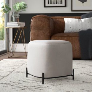 Black Metal Ottoman | Wayfair Pertaining To Ottomans With Caged Metal Base (View 14 of 15)
