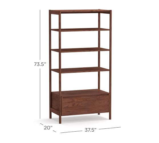 Bloomquist Bookcase With Drawer | Pottery Barn Regarding Bookcases With Drawer (View 15 of 15)