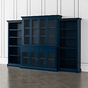 Blue Shelves | Crate & Barrel Throughout Navy Blue Bookcases (View 12 of 15)