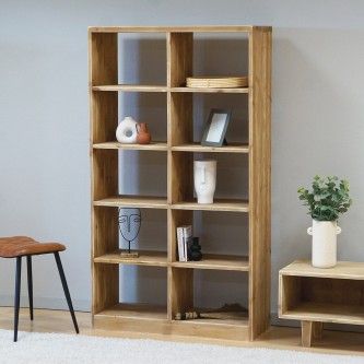 Bookcase In Solid Wood Luce| Dendro Within Wooden Compartment Bookcases (View 4 of 15)