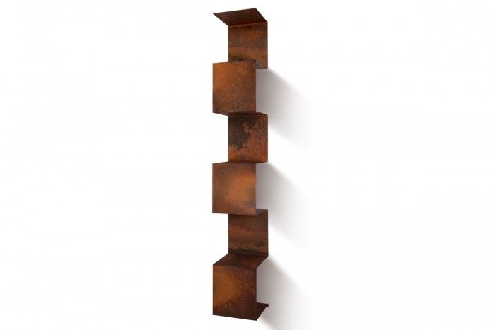 Bookcase Segmento Corten Steel Intended For Weathered Steel Bookcases (Photo 1 of 15)