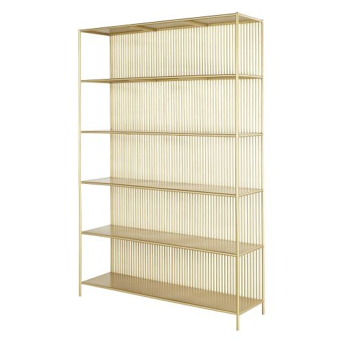 Brass Metal Bookcase Louxor | Maisons Du Monde Within Brass Bookcases (View 10 of 15)
