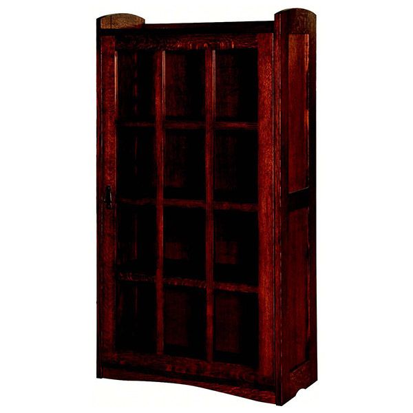 Bungalow Mission Door Bookcases – Fusion Design For Single Door Bookcases (View 12 of 15)