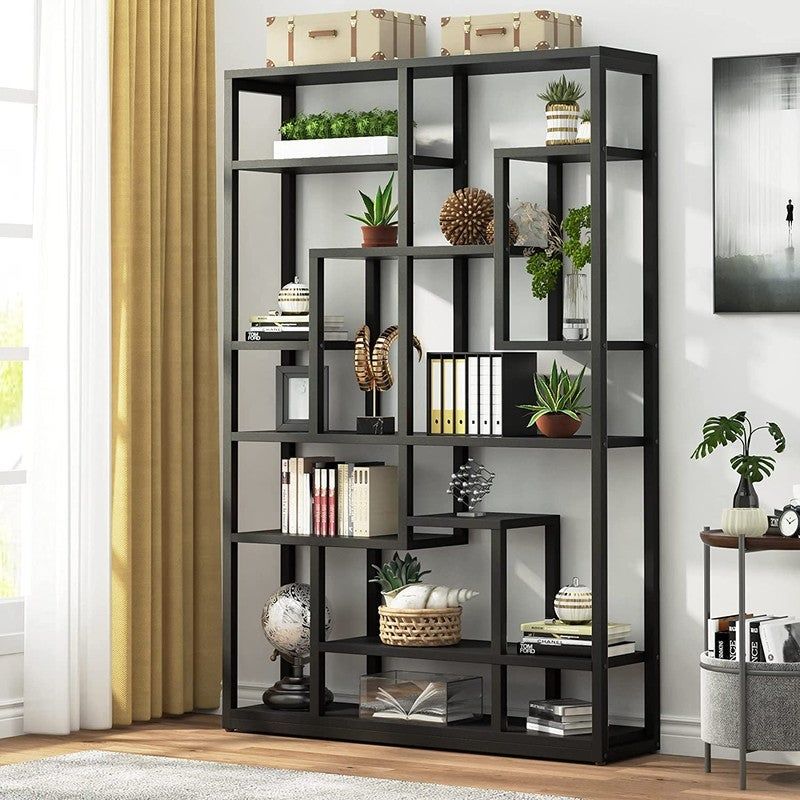 Buy Black, Industrial Bookshelves & Bookcases Online At Overstock | Our  Best Living Room Furniture Deals With Gun Metal Black Bookcases (View 1 of 15)