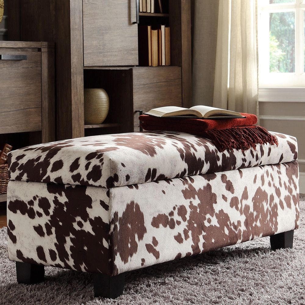 Buy Cowhide Ottomans & Storage Ottomans Online At Overstock | Our Best  Living Room Furniture Deals Within White Cow Hide Ottomans (View 8 of 15)