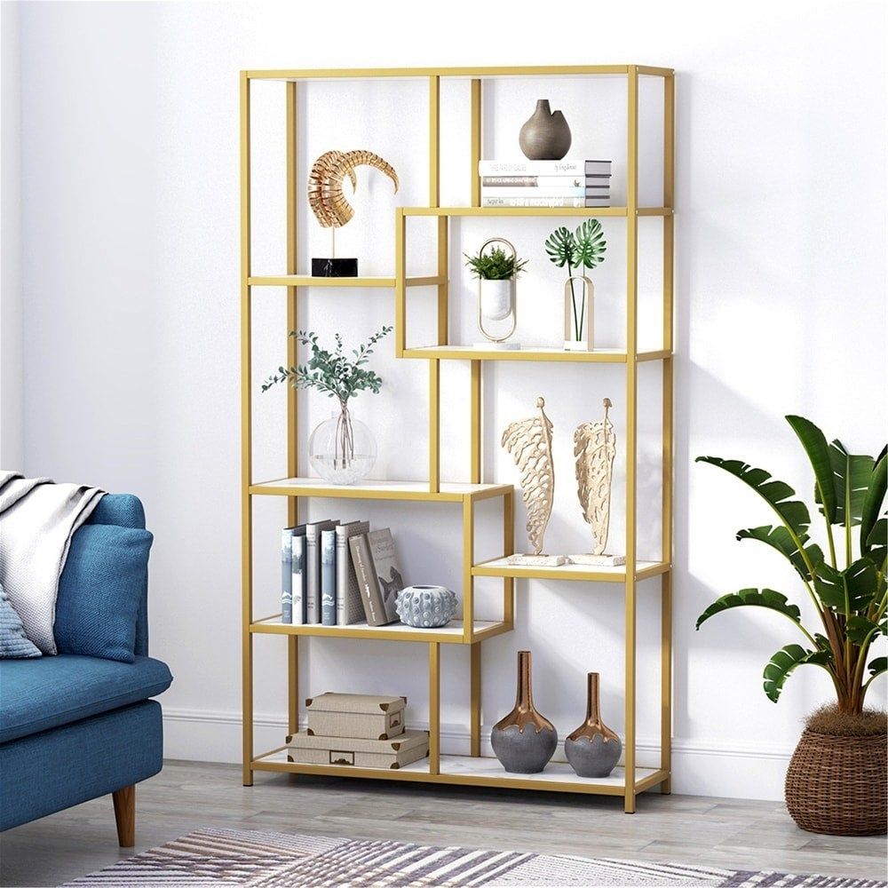 Buy Gold Bookshelves & Bookcases Online At Overstock | Our Best Living Room  Furniture Deals Pertaining To Gold Glass Bookcases (View 11 of 15)