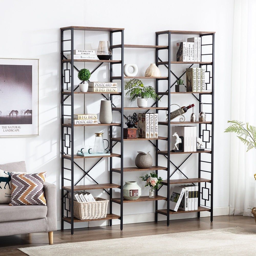Buy Iron Bookshelves & Bookcases Online At Overstock | Our Best Living Room  Furniture Deals Inside Gun Metal Black Bookcases (View 7 of 15)
