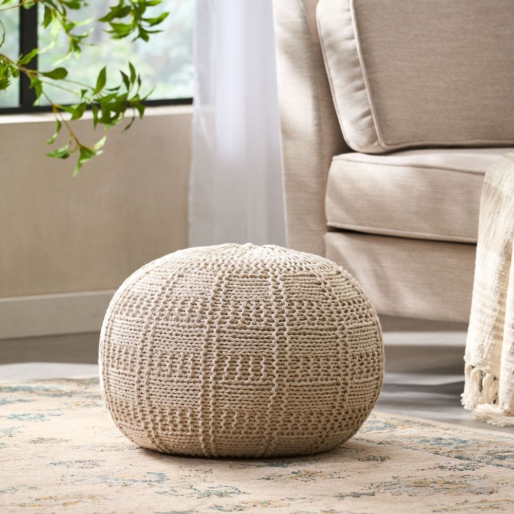 Buy Ivory Ottomans & Storage Ottomans Online At Overstock | Our Best Living  Room Furniture Deals With Soft Ivory Geometric Ottomans (View 6 of 15)