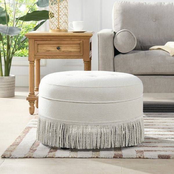 Buy Off White Ottomans & Storage Ottomans Online At Overstock | Our Best  Living Room Furniture Deals With Off White Ottomans (View 14 of 15)