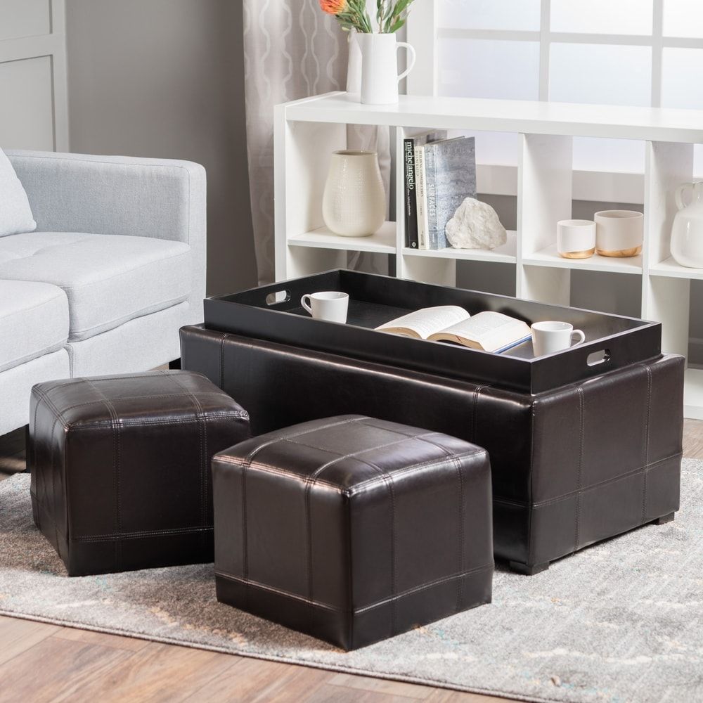 Buy Size Large Tray Top Ottomans & Storage Ottomans Online At Overstock |  Our Best Living Room Furniture Deals Regarding Storage Ottomans With Reversible Trays (View 7 of 15)