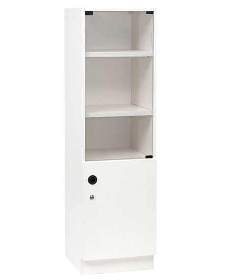 Cabinet Bookcase Glass Single Door | Bookcases | Batger Furniture Pertaining To Single Door Bookcases (View 1 of 15)