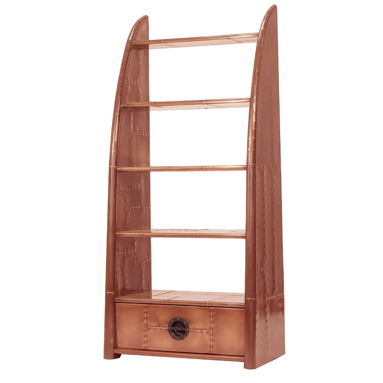 Carlton Avaitor Wing Bookcase In Vintage Copper – Living Room Furniture –  Carlton Furniture Ltd Inside Antique Copper Bookcases (View 1 of 15)
